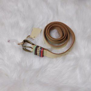 Genuine Leather Cream Belt